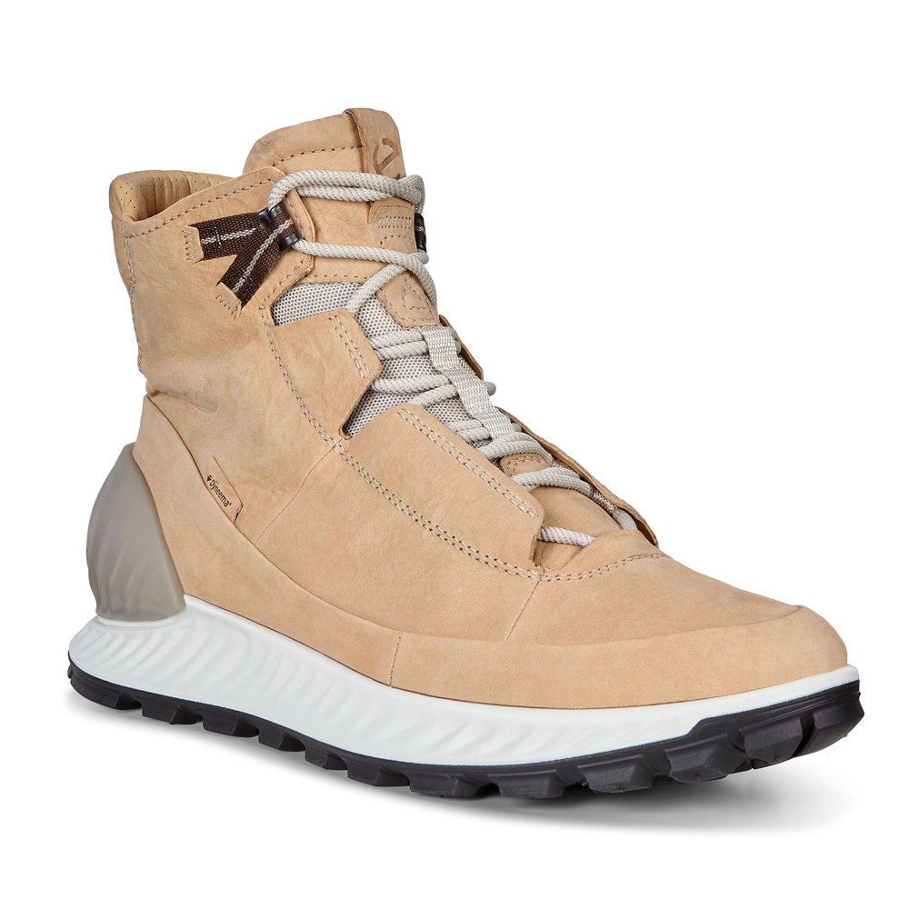 ECCO Mens Hiking Shoes Beige - Exostrike Mid Boot - LHY-729314